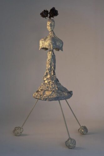 Nastaran Safaie. The Goddess of Childless Mothers. Copper, car paint, aluminum. 210x105x105 cm. 2012